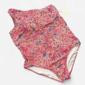 Summersalt Pink Floral One Shoulder One-Piece Swimsuit Size 22 NWT